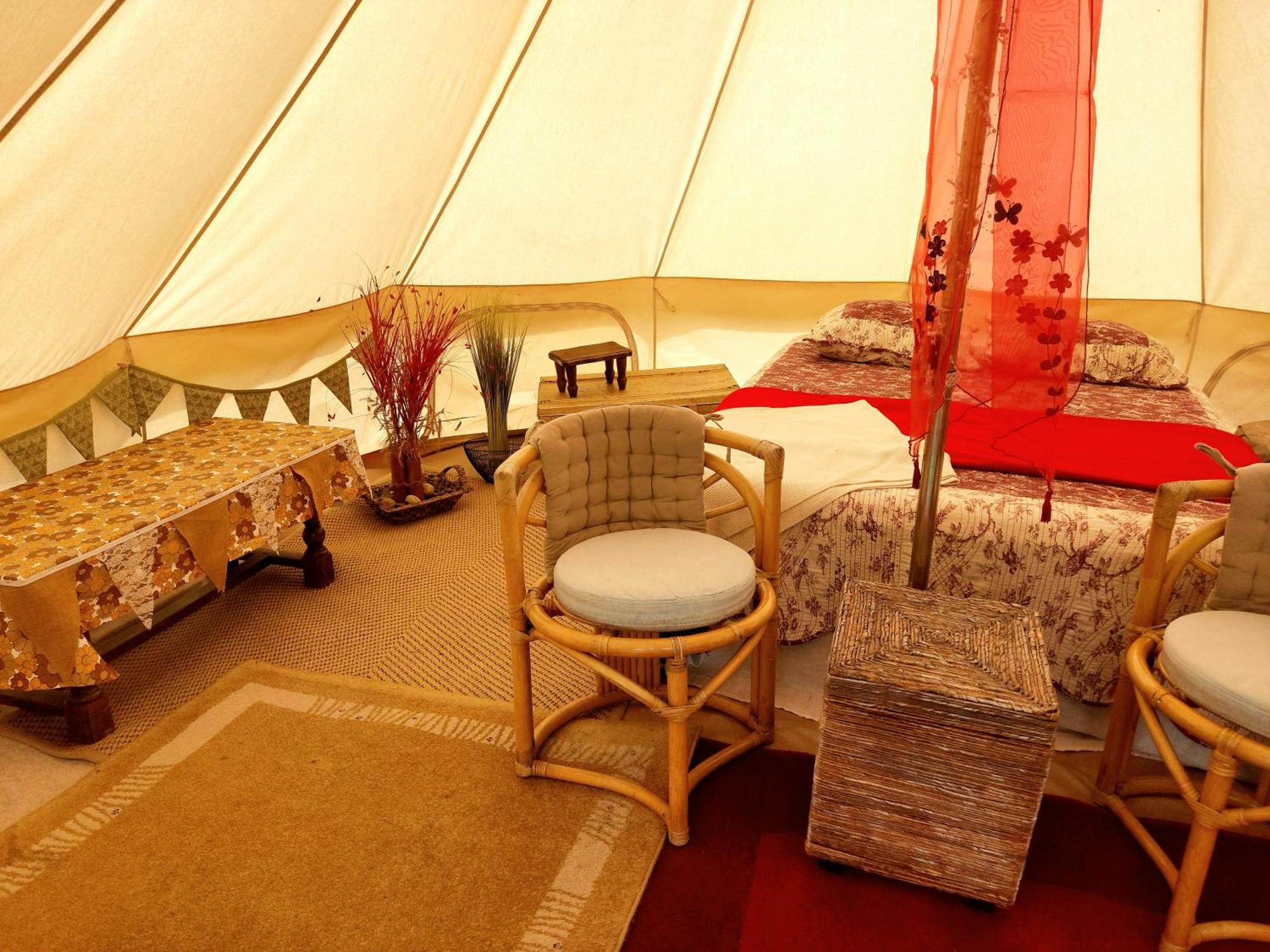 Bell Tent One Of Three To Rent Fully Equipped Private Equipped Kitchen Tents Too