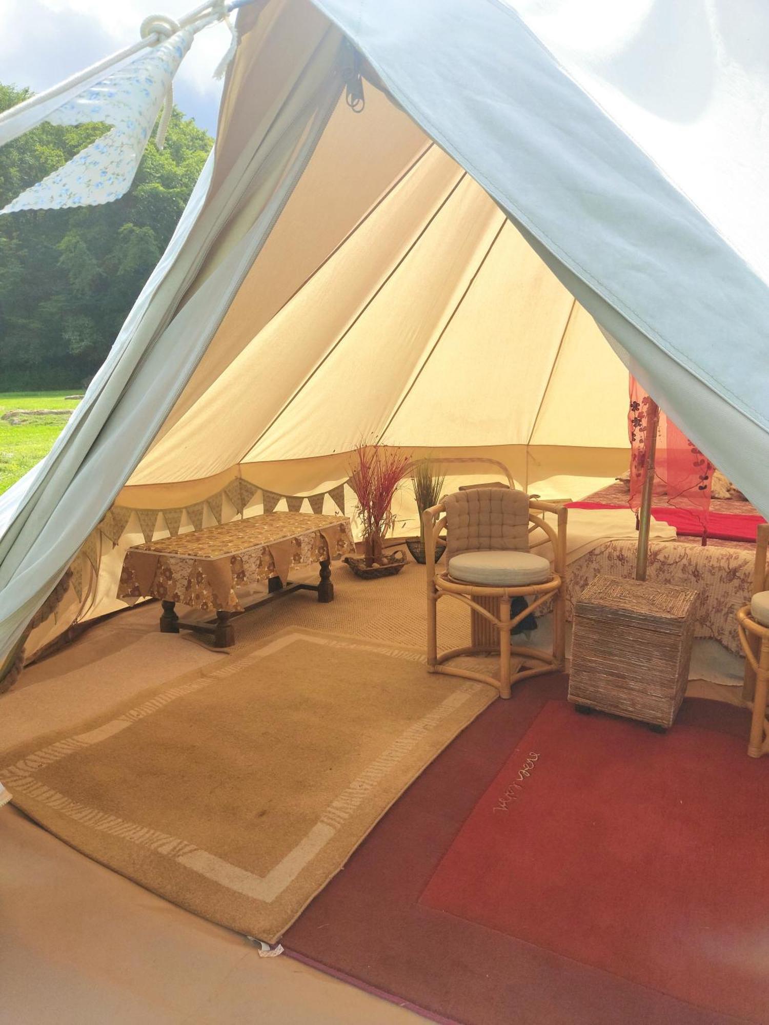 Bell Tent One Of Three To Rent Fully Equipped Private Equipped Kitchen Tents Too